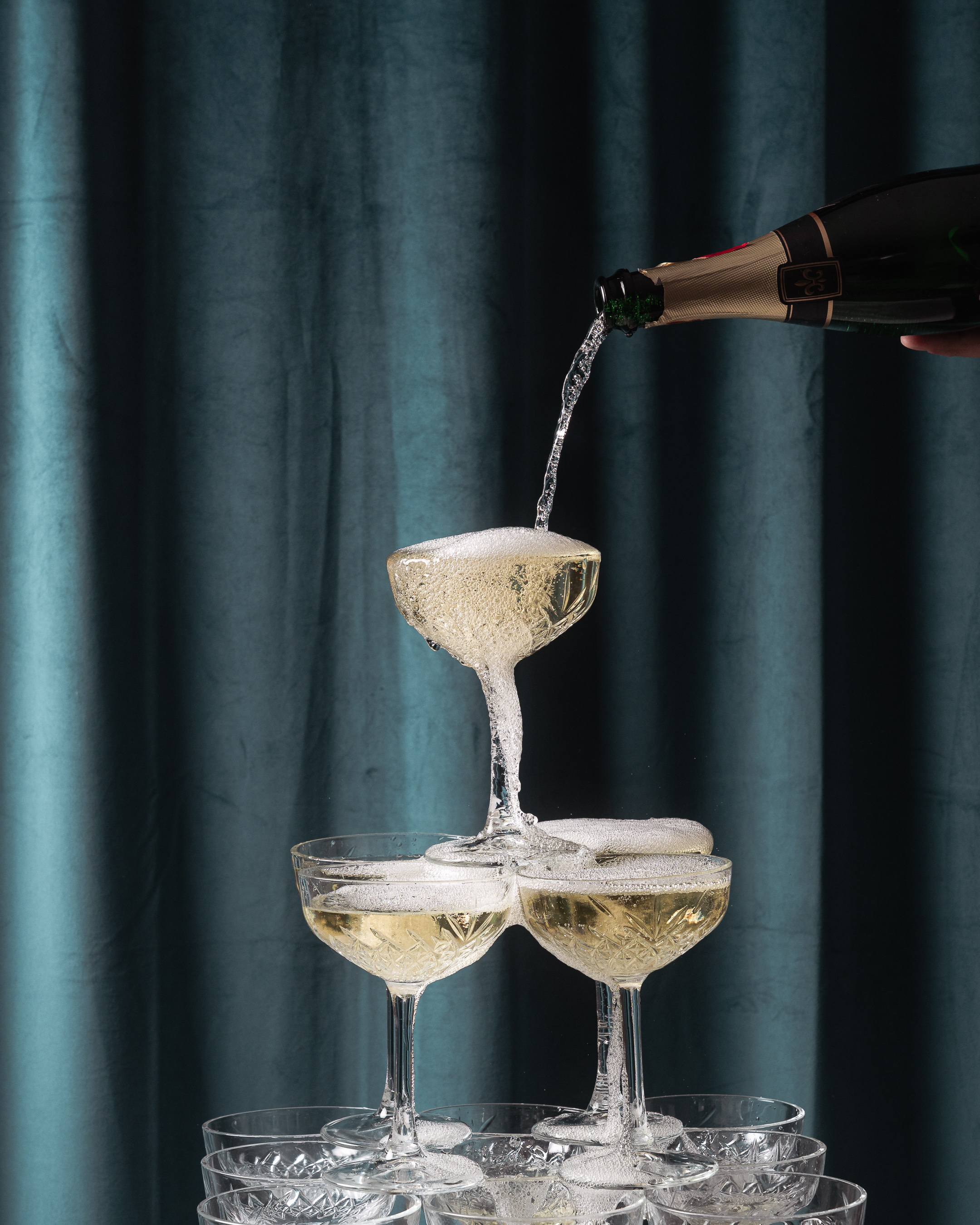 Champagner Tower für Firmenfeier und Galas